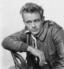 This iconic photograph from 1955 captures James Dean, the American actor, known for his role in films such as 'Rebel Without a Cause'. He became a cultural icon and remains a symbol of youthful rebell...