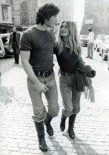 Brigitte Bardot and boyfriend Christian Kalt on holiday in St Tropez, December1971. File Reference #1012 010 THA © JRC /The Hollywood Archive - All Rights Reserved.