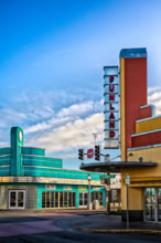 A retro feel of Seaside, Oregon's downtown area.