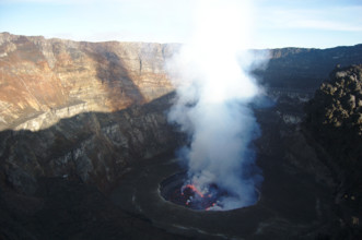 View of Mount Nyiragongo lava lake