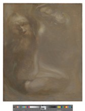 Rodin modelling a Sculpture. Eugène Carrière (France, 1849-1906). France, circa 1895-1900. Paintings. Oil on canvas