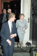 Margaret Thatcher at 10 Downing Street following the Prime Minister's resignation.  26th November 1990.