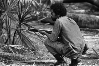 Jose Ramos-Horta near Batugade close to the border with Indonesia who making violent incursions into East Timor October 51975
