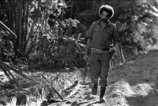 Jose Ramos-Horta near Batugade East Timor close to border when Indonesian forces are invading October 5 1975