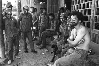 Jose Ramos-Horta with Fretilin forces in Batugade East Timor as Indonesia invades and attack local villages Oct 5 1975