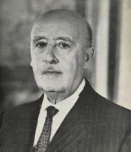Portrait of Spanish dictator Francisco Franco, Madrid 1970s