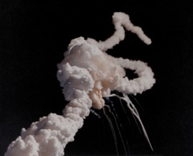 USA - 28 January 1986 - On January 28, 1986, the Space Shuttle Challenger and her seven-member crew were lost when a ruptured O-ring in the right Soli