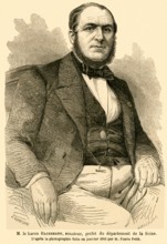 Europa, Frankreich, Paris, Georges-Eugène Baron Haussmann, französischer Städteplaner, Motiv aus : " Le Monde Illustré ", No. 408, 4. Février 1865 ( 4. Februar 1865 ) .  /  Europe, France, Paris, Geor...