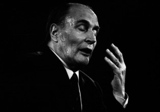 President Francois Mitterrand, Toulouse 1988. Campaigning in Toulouse south west France