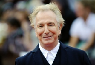 Alan Rickman arriving at the world premiere of Harry Potter and the Deathly Hallows Part 2, in Trafalgar Square in central London.