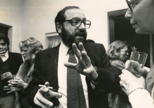 Italian philosopher, semiotician, and writer Umberto Eco, 1980s