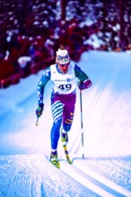 Luke Bodensteiner (USA) competing in the men's 10km cross country skiing at the 1994 Olympic Winter Games.