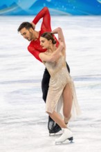 Beijing, Hebei, China. 14th Feb, 2022. French figure skaters Gabriella Papadakis and Guillaume Cizeron on their way to a gold medal at the Beijing 2022 Winter Olympics during their Free Dance performa...
