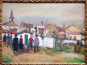 Maurice Utrillo (1883-1955), La Mairie au drapeau, 1924, Musee de L'Orangerie Museum, Tuileries, Paris, France