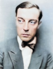Buster Keaton (MGM, Late 1920s). Colorized Portrait Photo