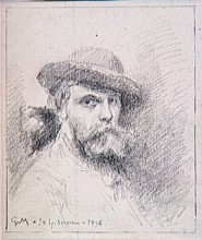 This self-portrait by Gustave Moreau from 1876 captures the artist in a reflective pose, showcasing his mastery of self-representation. The work is housed in the Musée Gustave Moreau and highlights Mo...