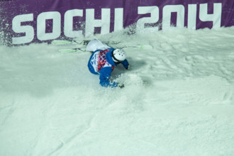 Benjamin Cavet (FRA) freestyle skier competing in Men's Moguls at the Olympic Winter Games, Sochi 2014