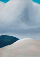 The cloud serene landscape oil painting New Mexican mountains abstract