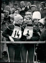Feb. 02, 1964 - Olympic Winter games Innsbruck 1964, Ladies Slalom: The Ladies Slalom in Lizum Winn the French Christine Goitsche. Photo Shows F.L.N.R. Christine Goitsche (Goldmedaille) and Marielle G...