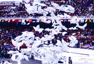 The Opening ceremonies at the 1998 Olympic Winter Games, Nagano, Japan