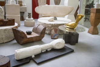 The atelier Constantin Brancusi displayed in his former studio next to centre pompidou in paris