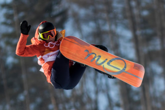 Mirabelle Thovex (FRA) competing in the Snowboard Ladies Halfpipe finals at the Olympic Winter Games PyeongChang 2018
