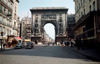 Paris, Porte St Denis, historisches Foto // Paris, Porte St Denis, Historic Photo