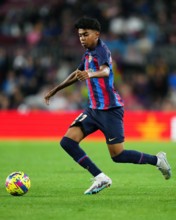 Lamine Yamal of FC Barcelona during the La Liga match between FC Barcelona and Real Betis played at Spotify Camp Nou Stadium on April 29, 2023 in Barcelona, Spain. (Photo by Sergio Ruiz / PRESSIN)