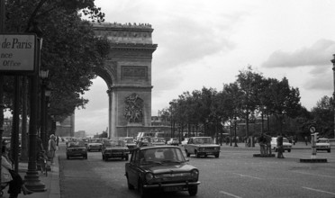 Paris, France - 1974: view of Arc de Triomphe