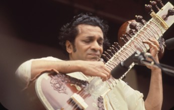 June 17, 1967, Monterey, California, USA - RAVI SHANKAR performs on stage during the Monterey International Pop Music Festival. The Monterey Festival was a three-day concert event held June 16 to June...