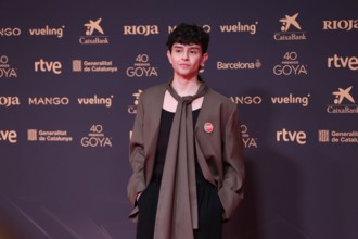 Barcelona, Spain – February 8, 2026. Diego Céspedes poses during the photocall at the 40th edition of the Goya Awards, held in Barcelona. Alejandro Carvajal Gonzalez / Alamy Live News