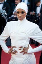 Cannes, France. 12th May, 2026. Ikram Abdi Omar attends the Opening Ceremony red carpet during the 79th Cannes Film Festival at Palais des Festivals in Cannes. Credit: SOPA Images Limited/Alamy Live N...