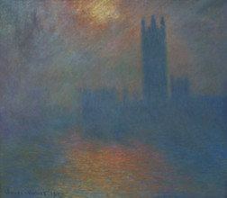 Monet, Londres, le Parlement. Trouée de soleil dans le brouillard