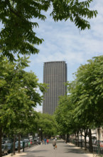 Montparnasse Tower from Boulevard Edgar Quinet Paris France