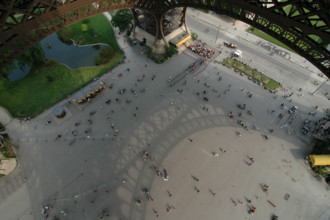 Downward view from Eiffel Tower