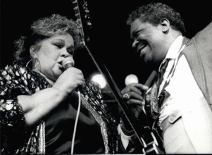 Jul. 07, 1990 - Jazz Festival Of montreux: Etta james and B.B. king found to a duett during the night of the blues at the montreux jazz Festival, july 18.