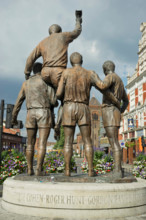 The World Cup Sculpture also named The Champions, near near West Ham United Football Club's old Upton Park stadium, featuring Bobby Moore, Geoff Hurst, Martin Peters and Ray Wilson, heroes of 1966 Eng...