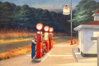 painting called Gas by Edward Hopper at the MOMA art museum in New York