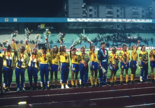 Team Norway during the 1991 FIFA World Cup in China. This was the first Women's World Cup.