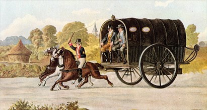 Alfred Martin, Mail coach called the "salad wagon", during the Convention and Empire