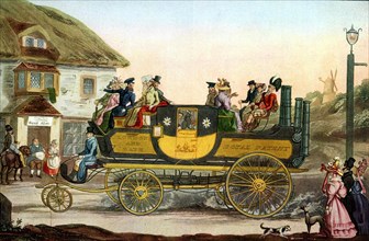 Diligence à vapeur expérimentée en Angleterre en 1828 par Goldsworthy Gurney