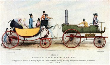 Remorqueur ou "cheval à vapeur" de Goldsworthy Gurney, 1829