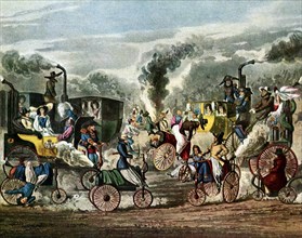 Le progrès de la vapeur, une vue de Regent's Park en 1831