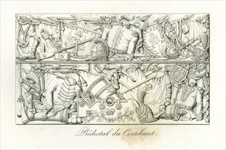 Colonne Vendôme : relief ornant le piédestal côté ouest