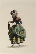 Woman in the fashion of the 18th century