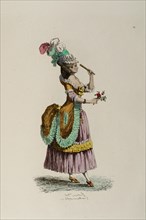 Woman wearing a robe à la Polonaise