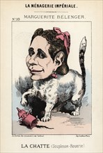 Caricature of Marguerite Bélenger.