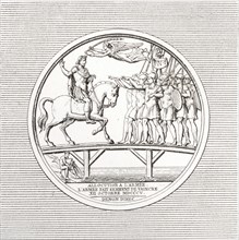 Médaille de la campagne de 1805 : allocution de Napoléon 1er au pont du Lech