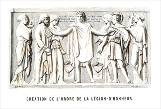 Bas-relief symbolising the creation of the order of the Legion of Honour