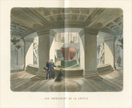 Vue intérieure de la crypte du tombeau de Napoléon 1er aux Invalides